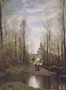 Jean Baptiste Camille  Corot L'eglise de Marissel (mk11) Sweden oil painting artist